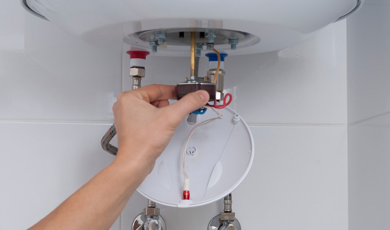 Thermostat d'un chauffe-eau en sécurité