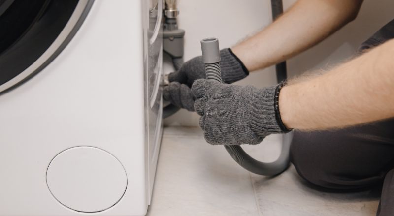 Tuyau d'évacuation d'une machine à laver