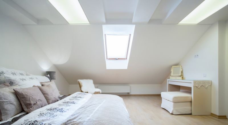 chambre lumineuse sous pente