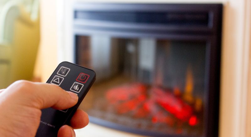 cheminée électrique dans un salon
