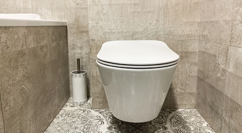 coffrage carrelé d'un wc suspendu