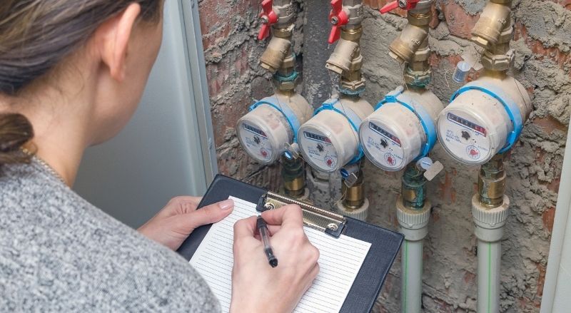 relève d'un compteur d'eau