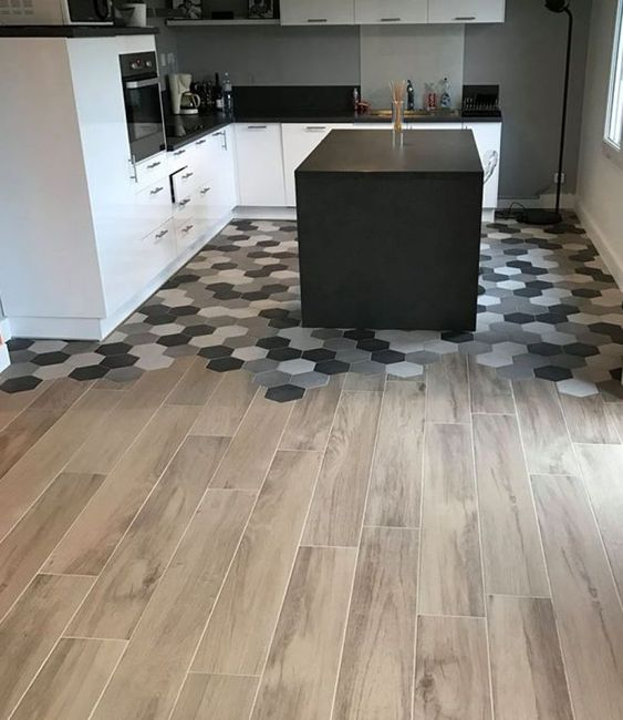 carrelage imitation parquet cuisine