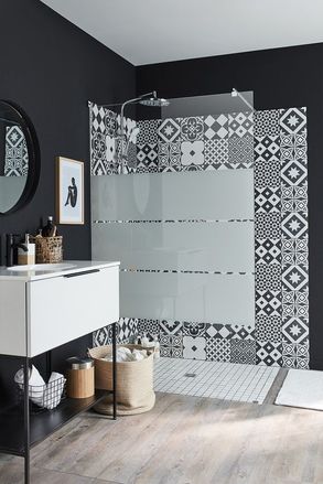 douche italienne noir et blanc