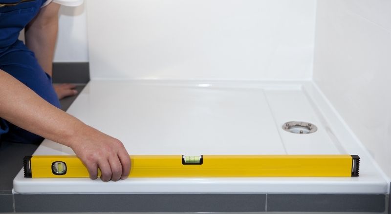 pose d'un receveur de douche