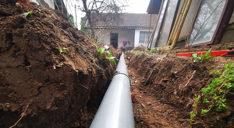 tuyaux de sciage en plastique dans le sol pour l evacuation des eaux pluviales une solution efficace pour remedier aux infiltrations d eau par le sol