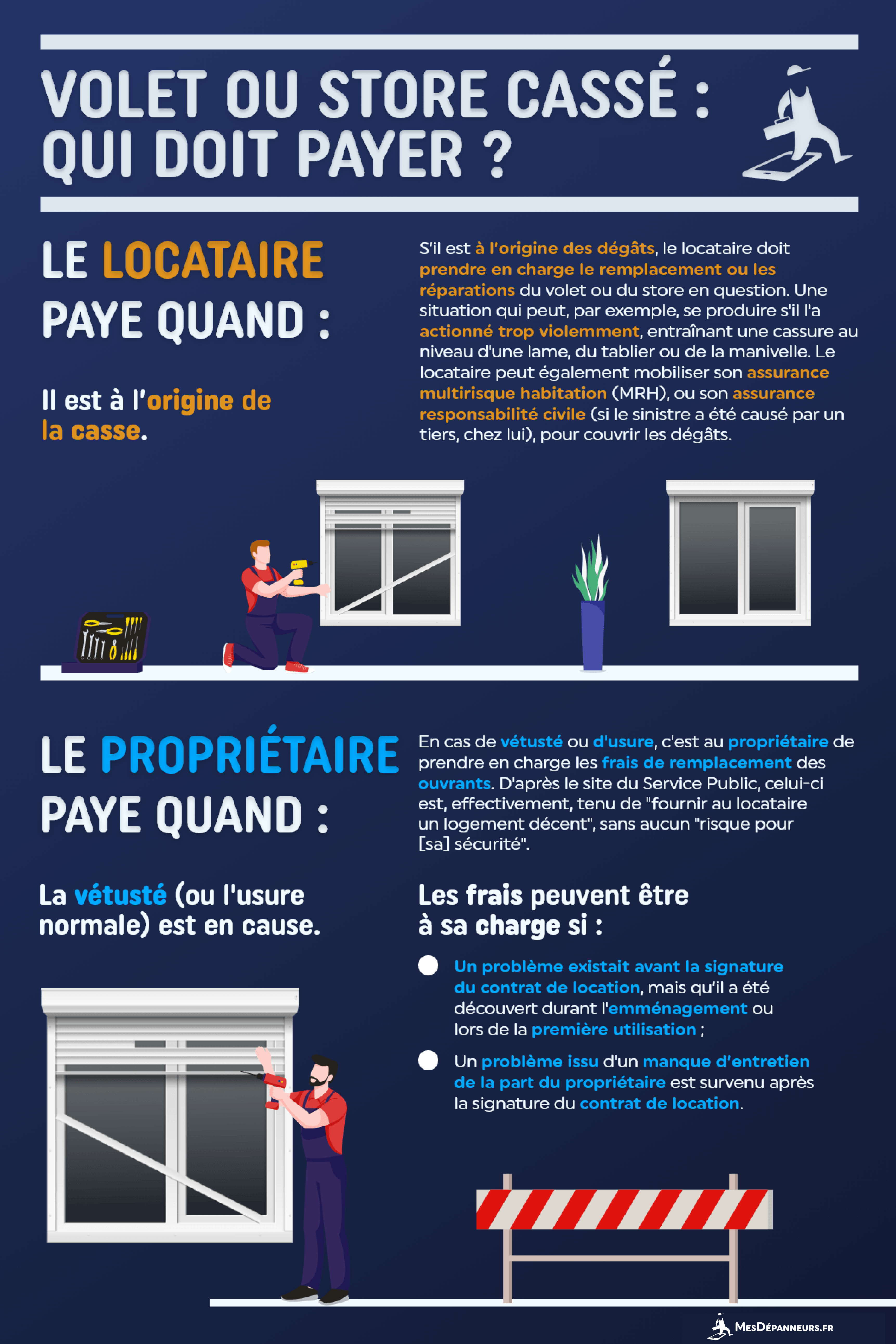 infographie volet store casse locataire proprietaire mesdespanneurs mesdespanneurs.fr