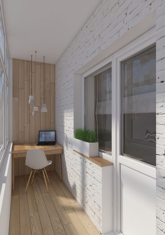 bureau dans une loggia