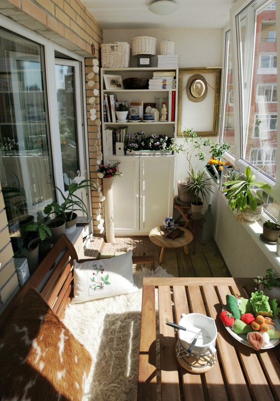 jardin d'hiver dans une loggia