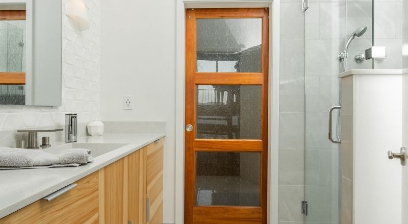 porte d'intérieure en verre
