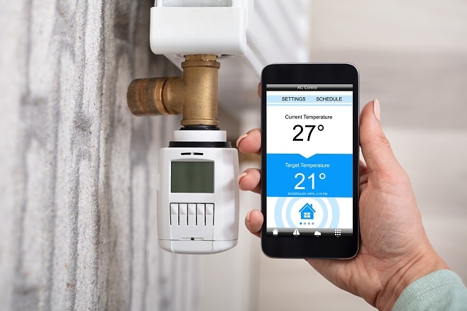 Vanne thermostatique de radiateur connecté