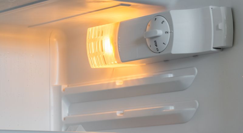 bouton de réglage dans un frigo