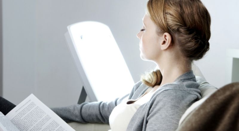 séance de lecture et de luminothérapie
