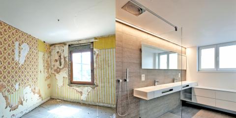 Photo d'une salle de bain avant/après une rénovation